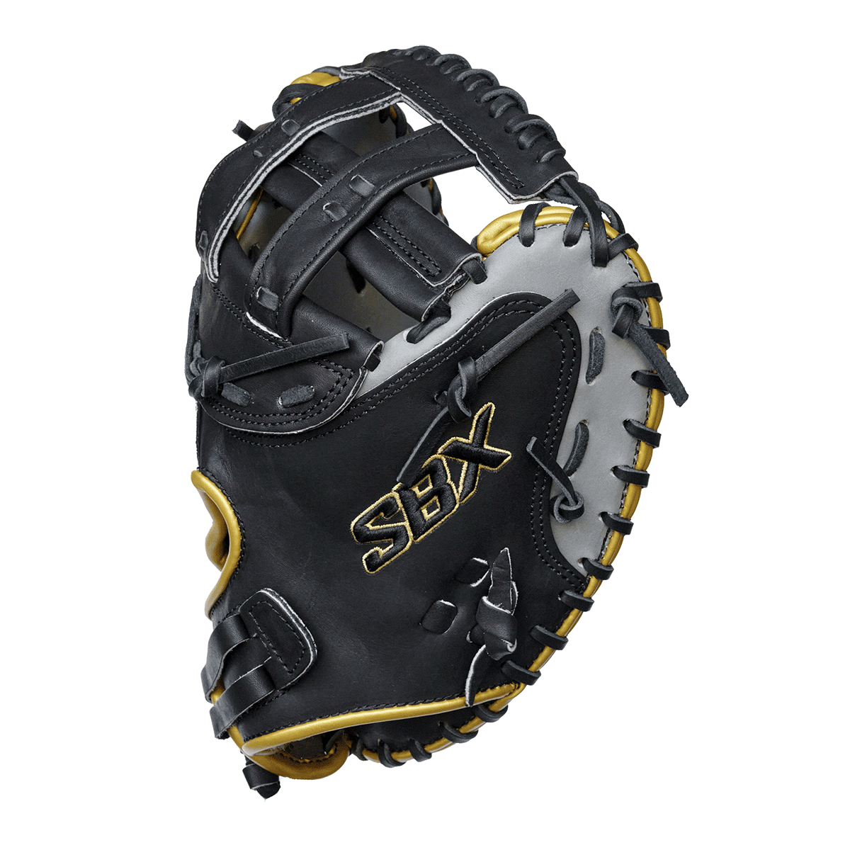 SBX ProHide C2 33" Fastpitch Catcher's Mitt - Black Gray Gold