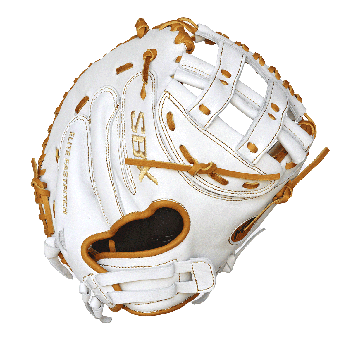 SBX SoftHide M2 33" Fastpitch Catcher's Mitt - White Caramel