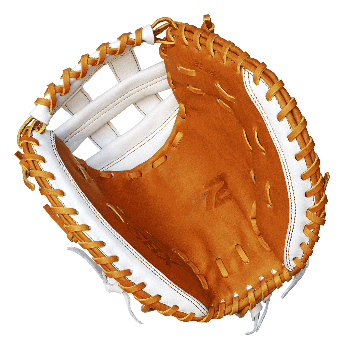 SBX SoftHide M2 33" Fastpitch Catcher's Mitt - White Caramel