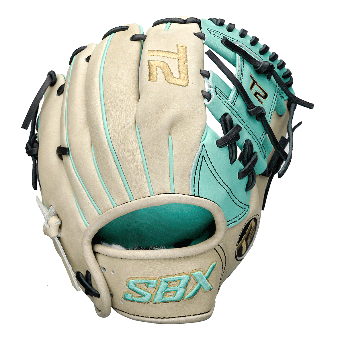 SBX ProHide T2 Fastpitch Infield Glove - Blonde Teal
