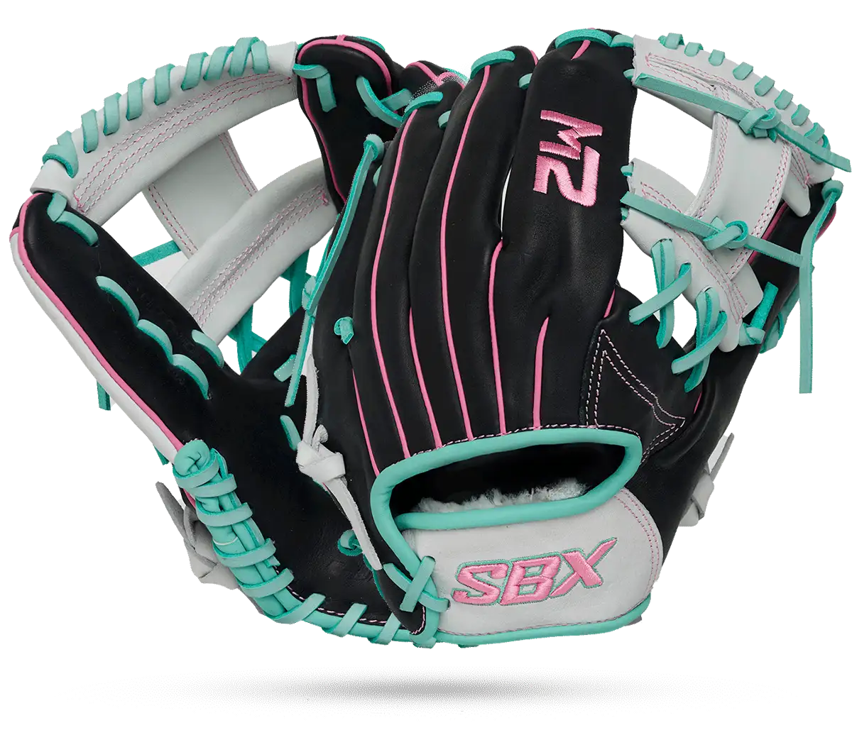 2026 SBX Softhide M2 Fastpitch Infield Glove - Glacier Black