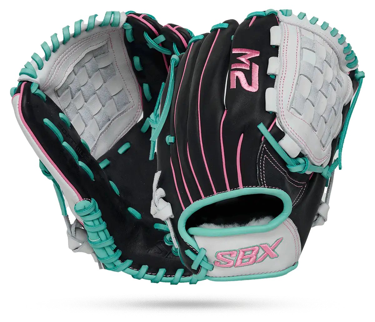 2026 SBX Softhide M2 12" Fastpitch Utility Glove - Glacier Black