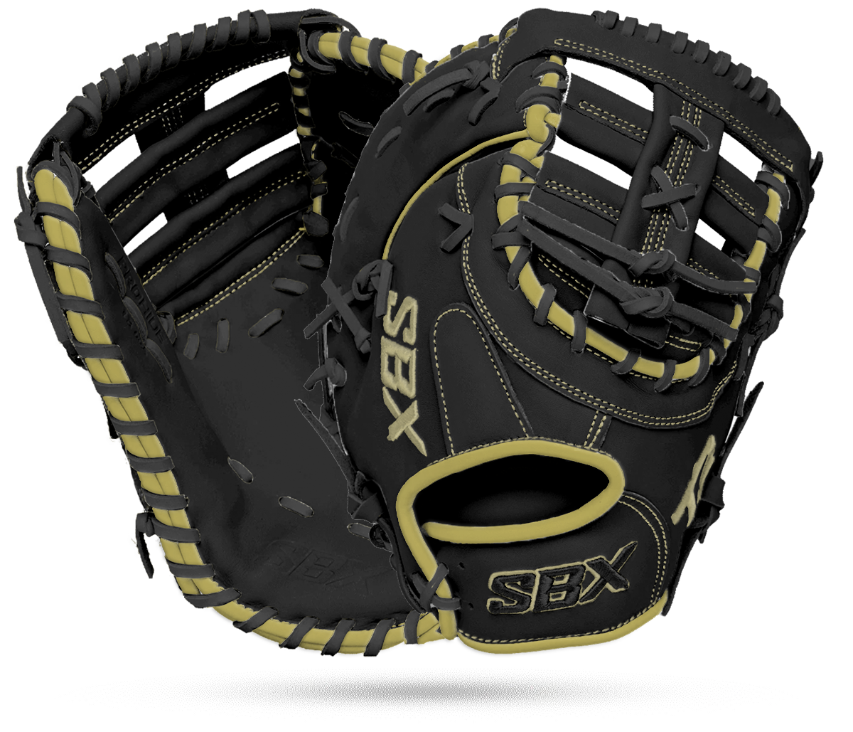 2026 SBX ProHide T2 Fastpitch First Base Mitt - Midnight Gold