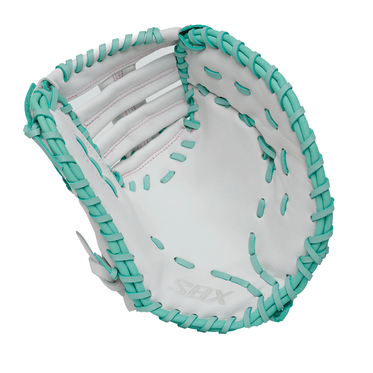 2026 SBX SoftHide M2 First Base Mitt - Glacier White