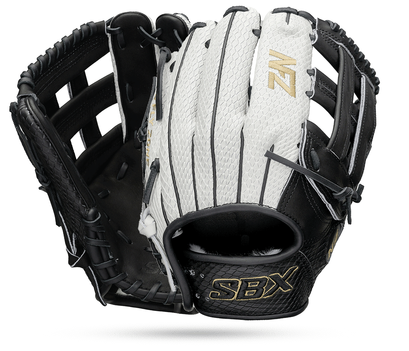 SBX NFZ Pro Series SS White/Black Fastpitch Outfield Glove