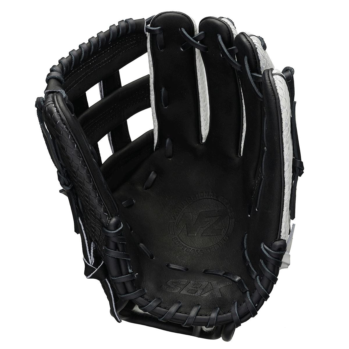 SBX NFZ Pro Series SS White/Black Fastpitch Outfield Glove