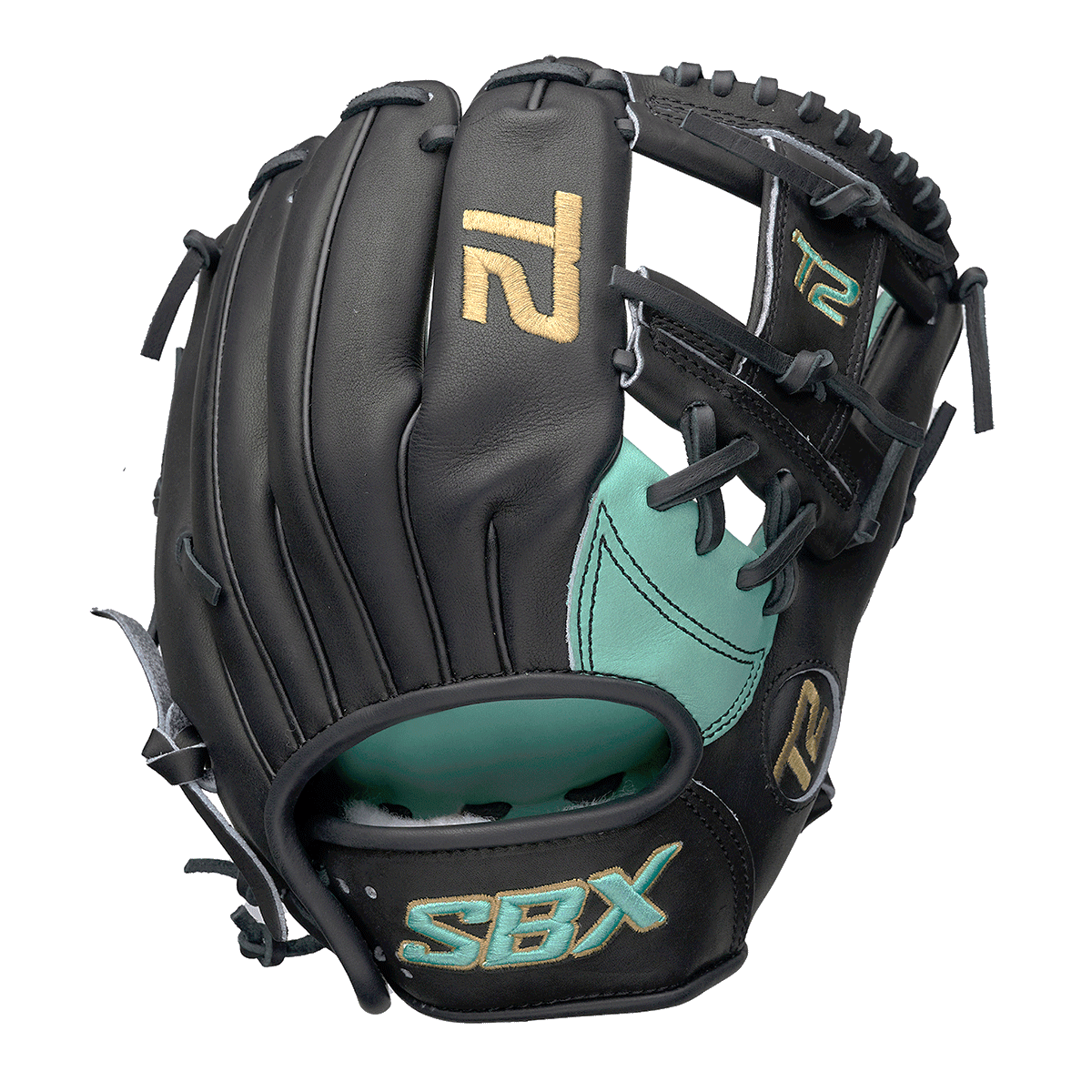 SBX T2 Pro Series Black Teal Fastpitch Infield Glove