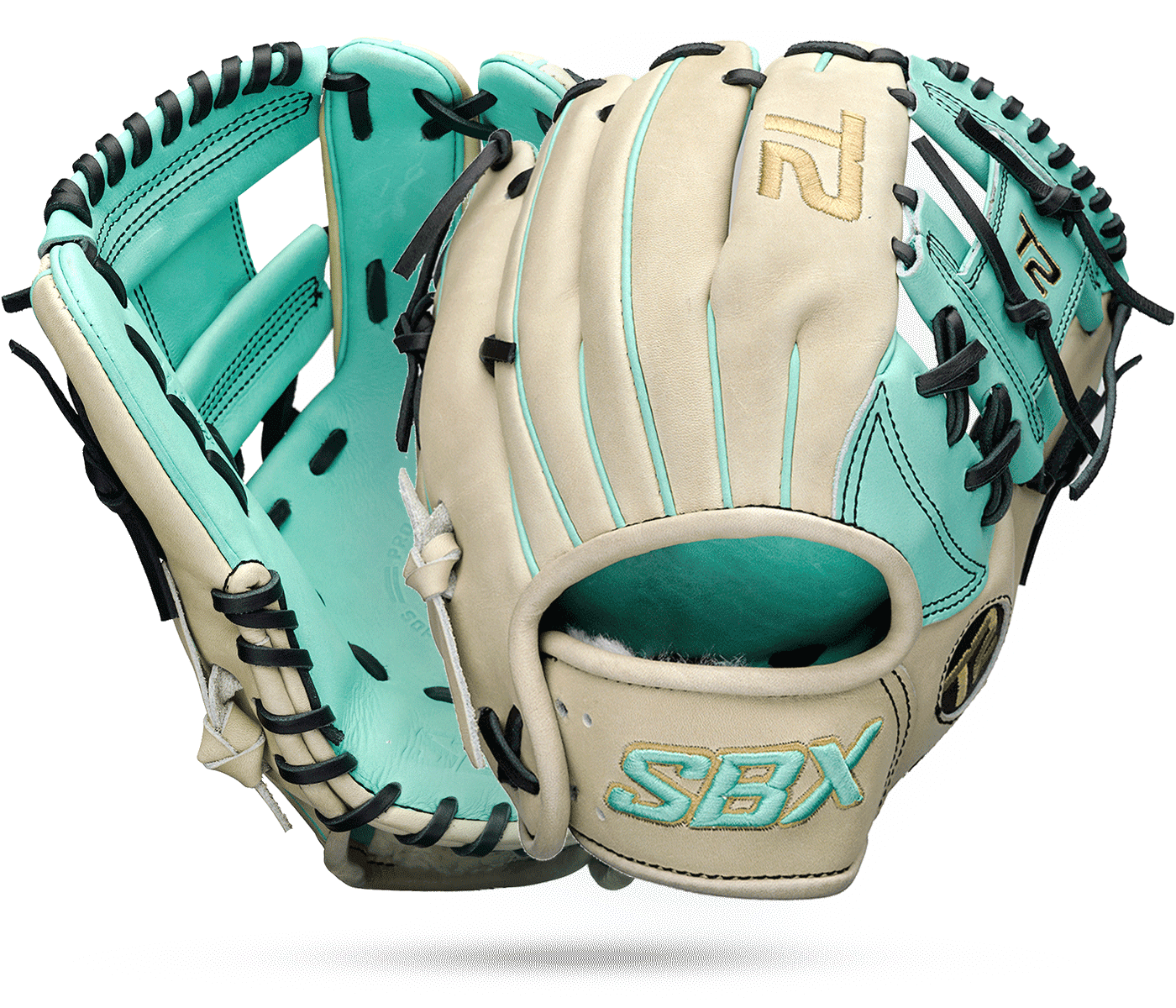 SBX T2 Pro Series Blonde Teal Fastpitch Infield Glove