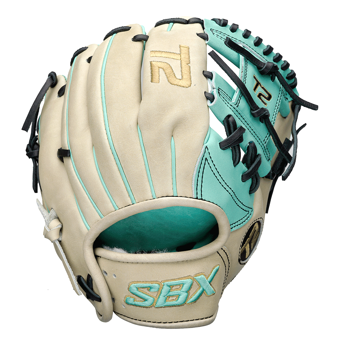 SBX T2 Pro Series Blonde Teal Fastpitch Infield Glove