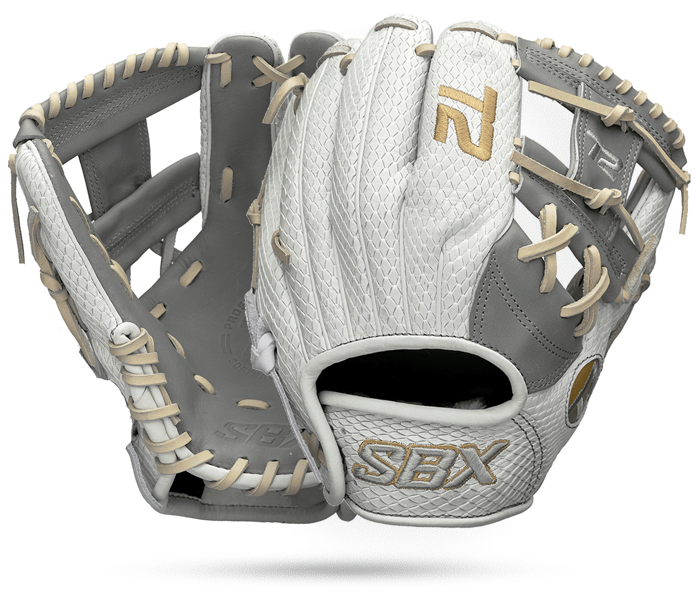 SBX T2 Pro Series SS Powder/Gray Fastpitch Infield Glove