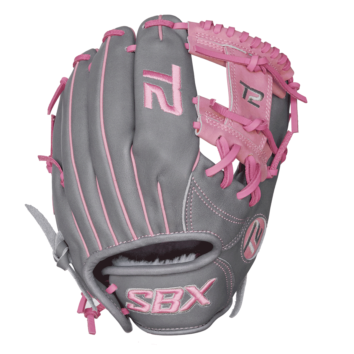 SBX T2 Pro Series Grey Pink Fastpitch Infield Glove