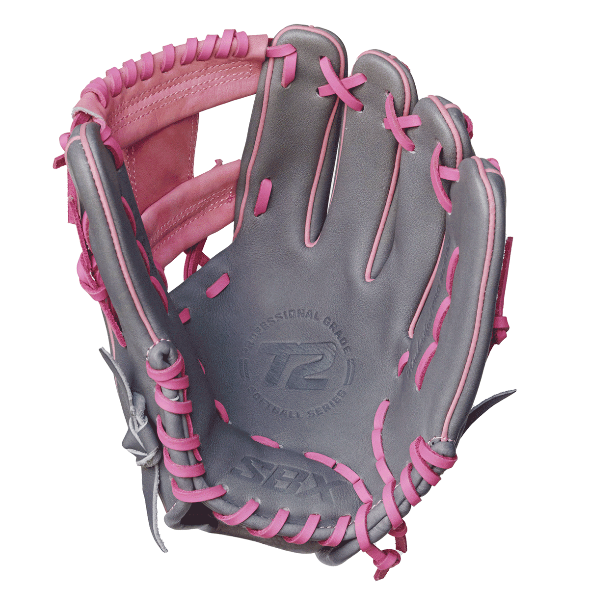 SBX T2 Pro Series Grey Pink Fastpitch Infield Glove