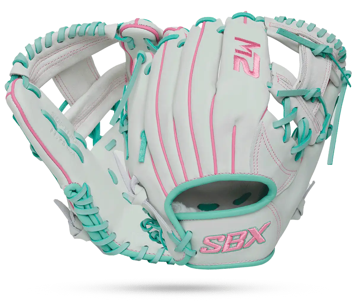 SBX Glacier White M2 SoftHide Elite Series Fastpitch Infield Glove