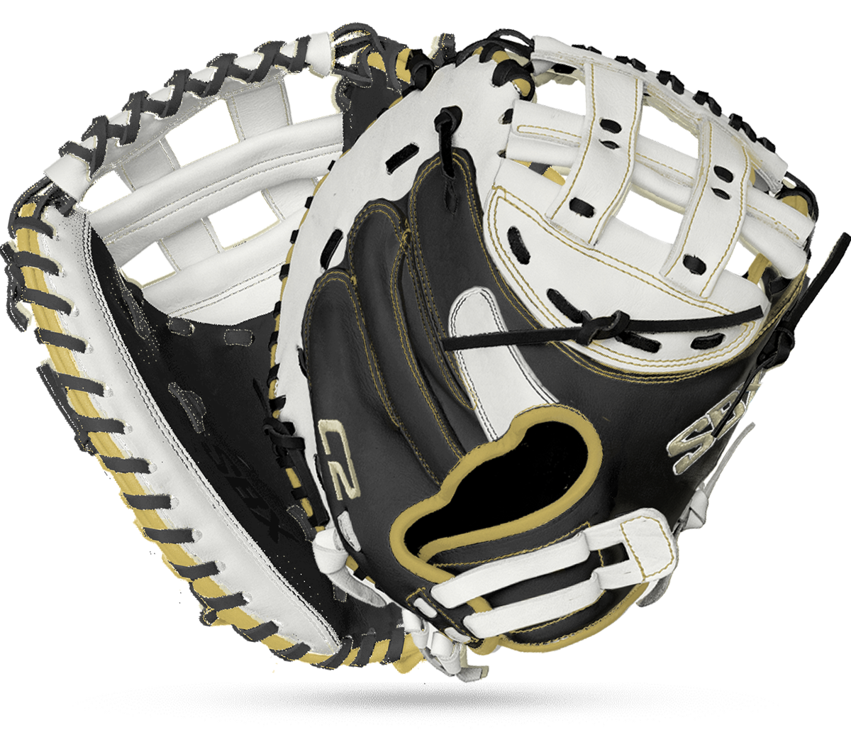 2026 SBX ProHide C2 Fastpitch Catcher's Mitt - Midnight White