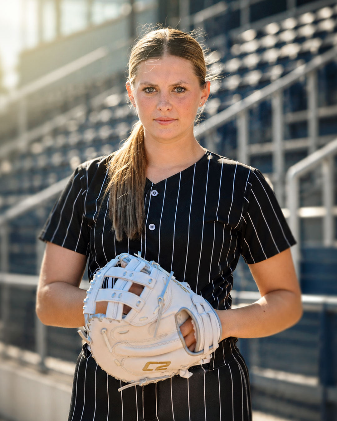 2026 SBX ProHide C2 Fastpitch Catcher's Mitt - Arctic Glimmer